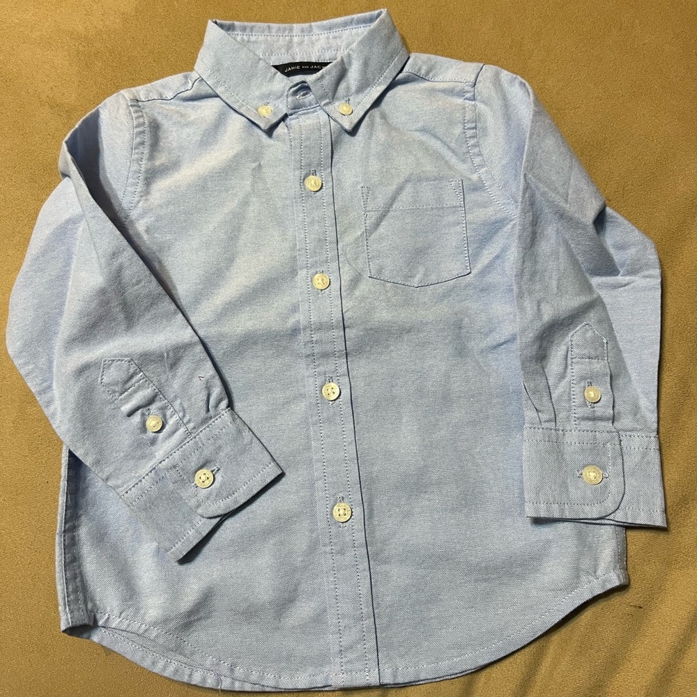 NWT Janie and Jack Boys Button Down | blue